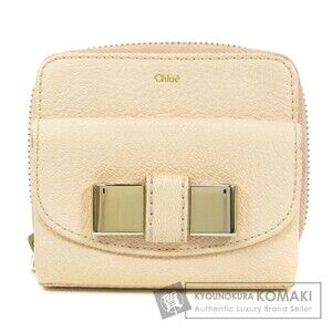 Chloe Ribbon Motif Bifold Wallet Leather